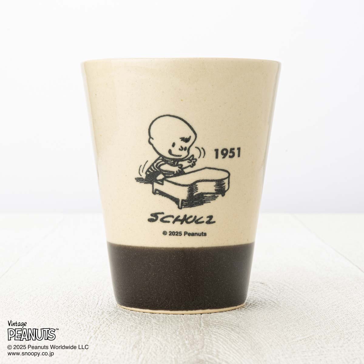 MASHICO タンブラー PEANUTS [SCHROEDER 1951] ブラック