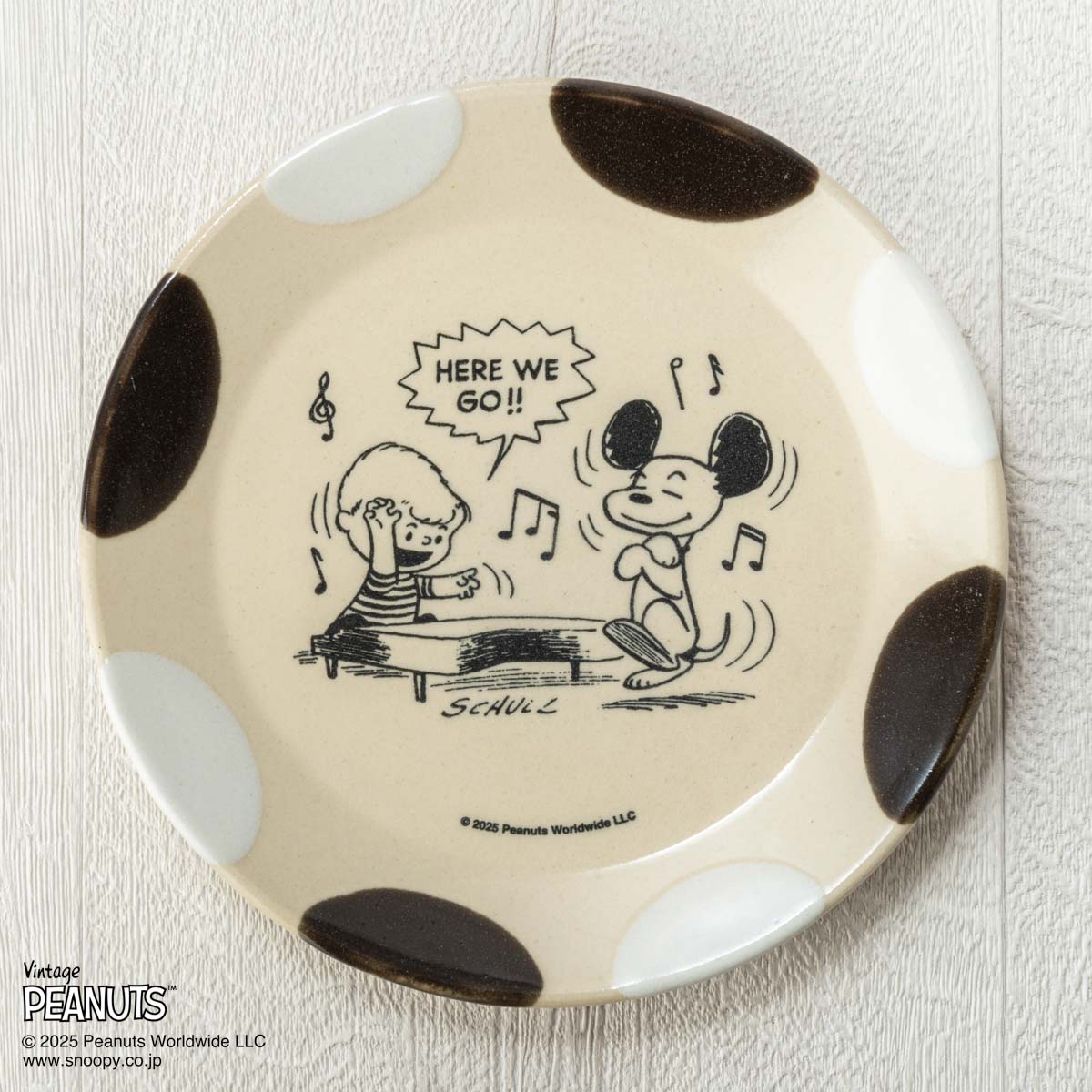 MASHICO プレート17cm PEANUTS [Hopak] ブラック/ホワイト
