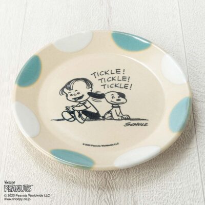 MASHICO プレート17cm PEANUTS [Tickle] ライトブルー/ホワイト