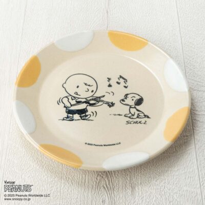MASHICO プレート17cm PEANUTS [Violin] イエロー/ホワイト