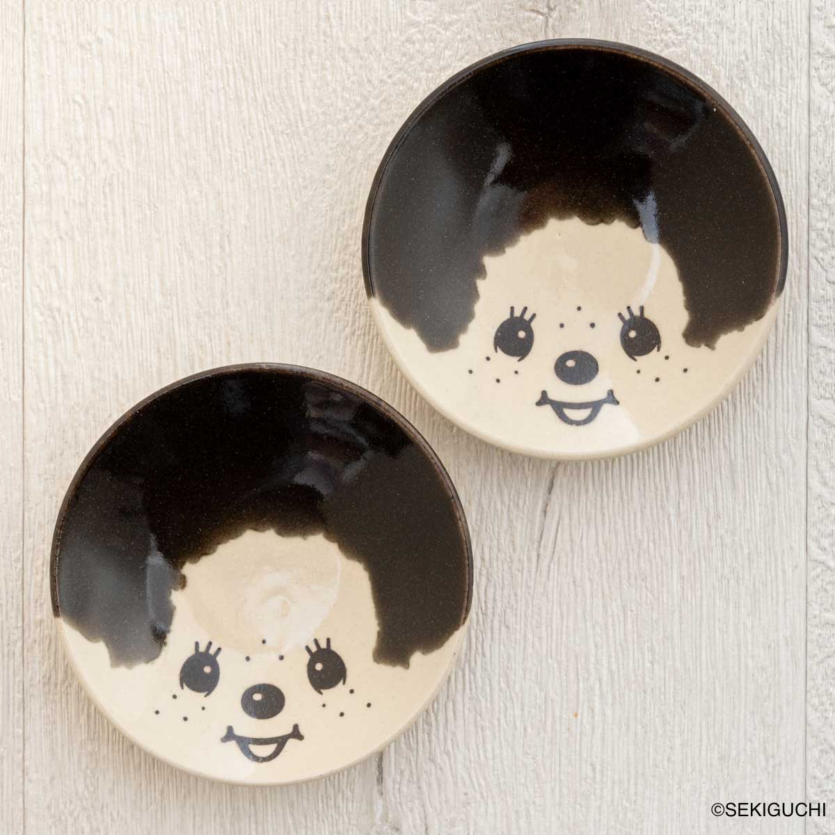 MASHICO 豆皿 モンチッチ ブラック(黒釉)