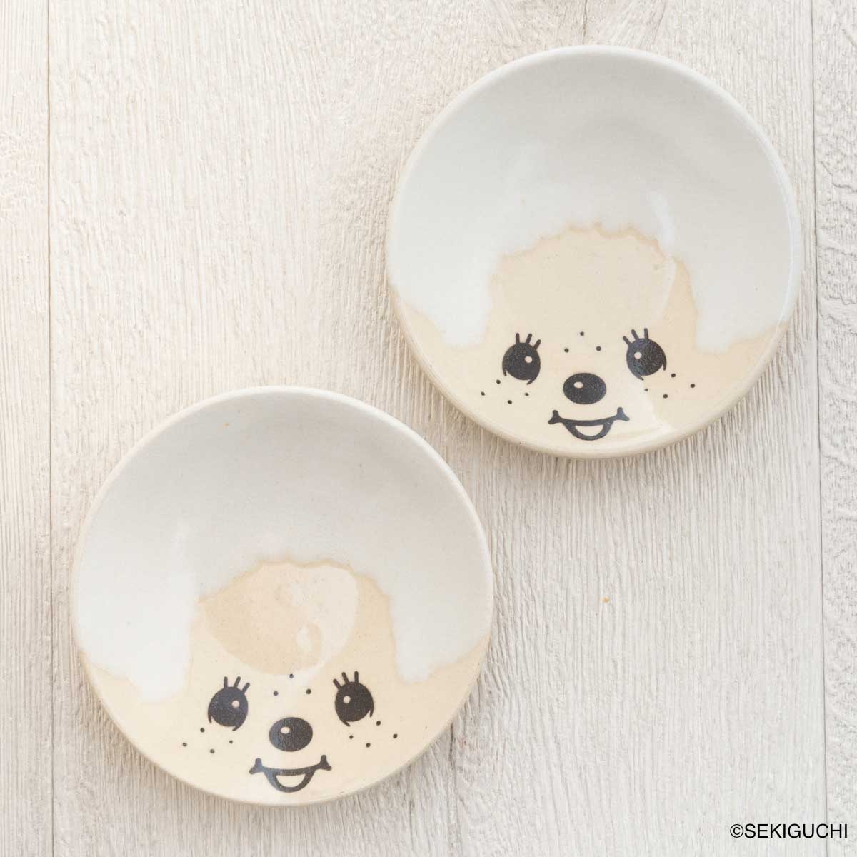 MASHICO 豆皿 モンチッチ ホワイト(糠白釉)