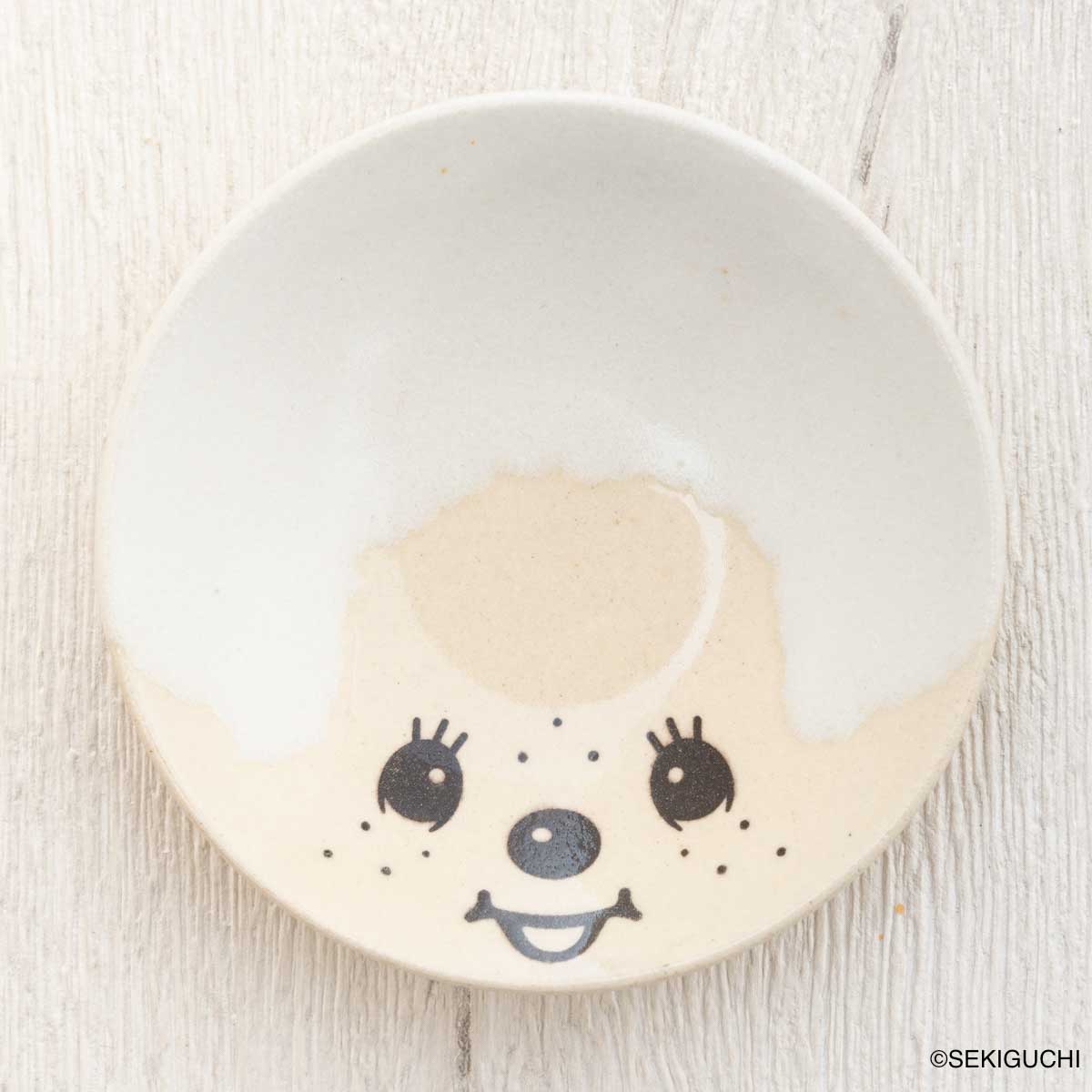 MASHICO 豆皿 モンチッチ ホワイト（糠白釉）
