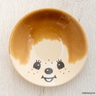MASHICO 豆皿 モンチッチ アンバー（飴釉）