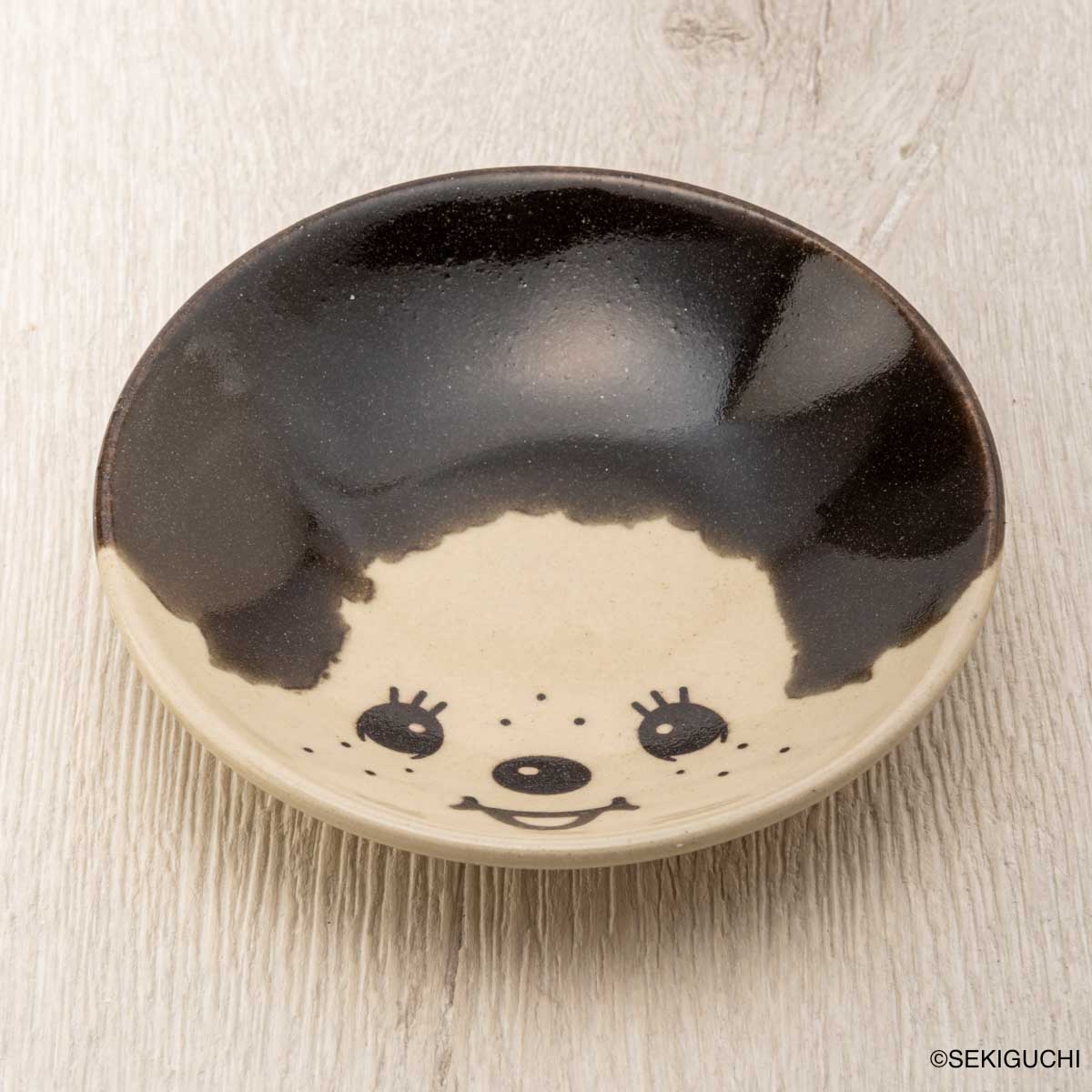 MASHICO 豆皿 モンチッチ ブラック(黒釉)